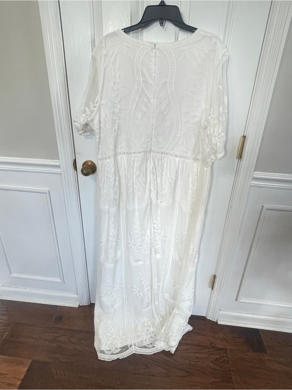 PinkBlush Size 2X White Lace Mesh Overlay Maxi Dress Bridal Baby Shower New - Picture 3 of 9